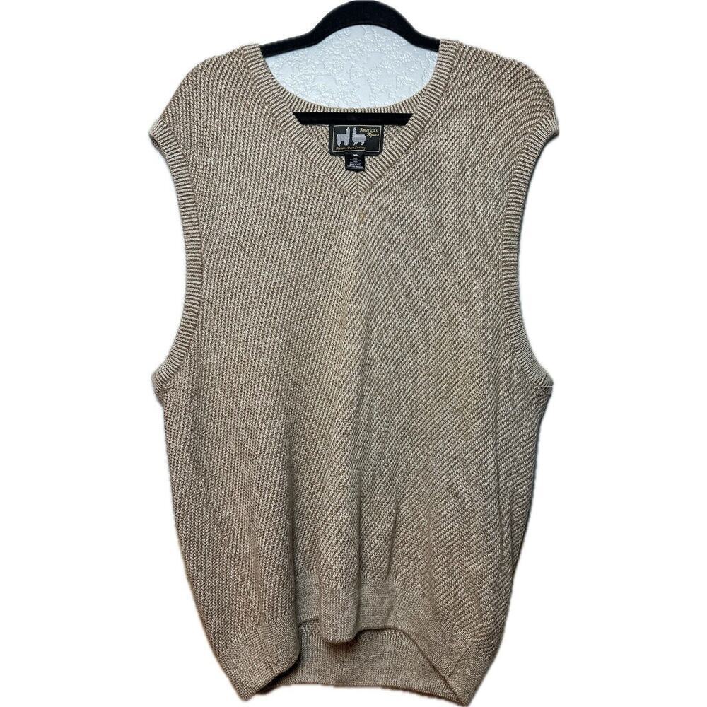 AMERICAS ALPACA PURE LUXURY Sweater Vest Mens Sz XL Old Money Preppy Baby Alpaca